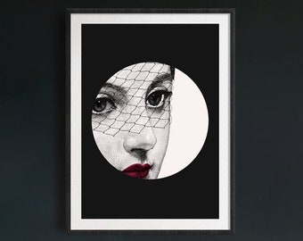 BOUDOIR II - impression graphique A3 trou de serrure voyeur coucou