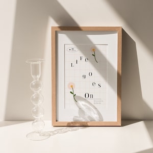 BTS « Life Goes On » A5 minimaliste & neutre imprimable (21cmx14,8cm) Impression esthétique Pastel, Décor Kpop