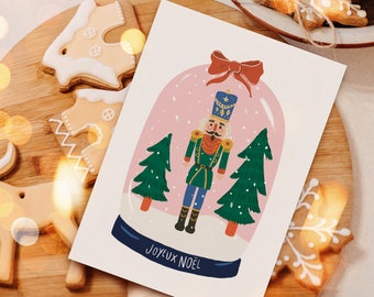 Biglietto di Natale stampabile Schiaccianoci - formato A5 (14,8cm x 21cm) , cite card, biglietto di auguri