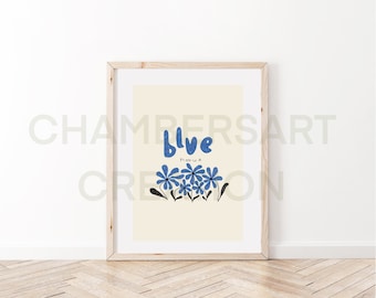Blue Hour - Our Blues Ost - Jimin Wall Art- Bts Wall Art Prints A5, Pastel aesthetic Print, Kpop Decor, Kpop Room