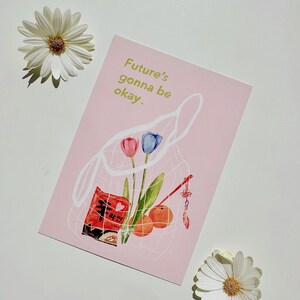 Kpop Illustration A6 – «Future’s gonna be okay» | Inspirierte Agust D Poster: bts A6 kpop Sammlerstück