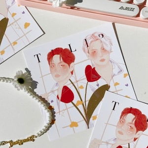 BTS Taekook Tulip Print (15cmx15cm)