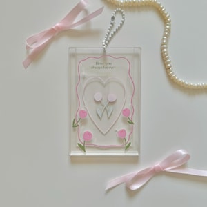 Porte-Photocard KPOP | Porte-Clé Resine Acrylique | Accessoire-bias | Fotokaarthouder sleutelhanger minimalistisch | Cadeau Fan Kpop (7 cm x 10 cm)