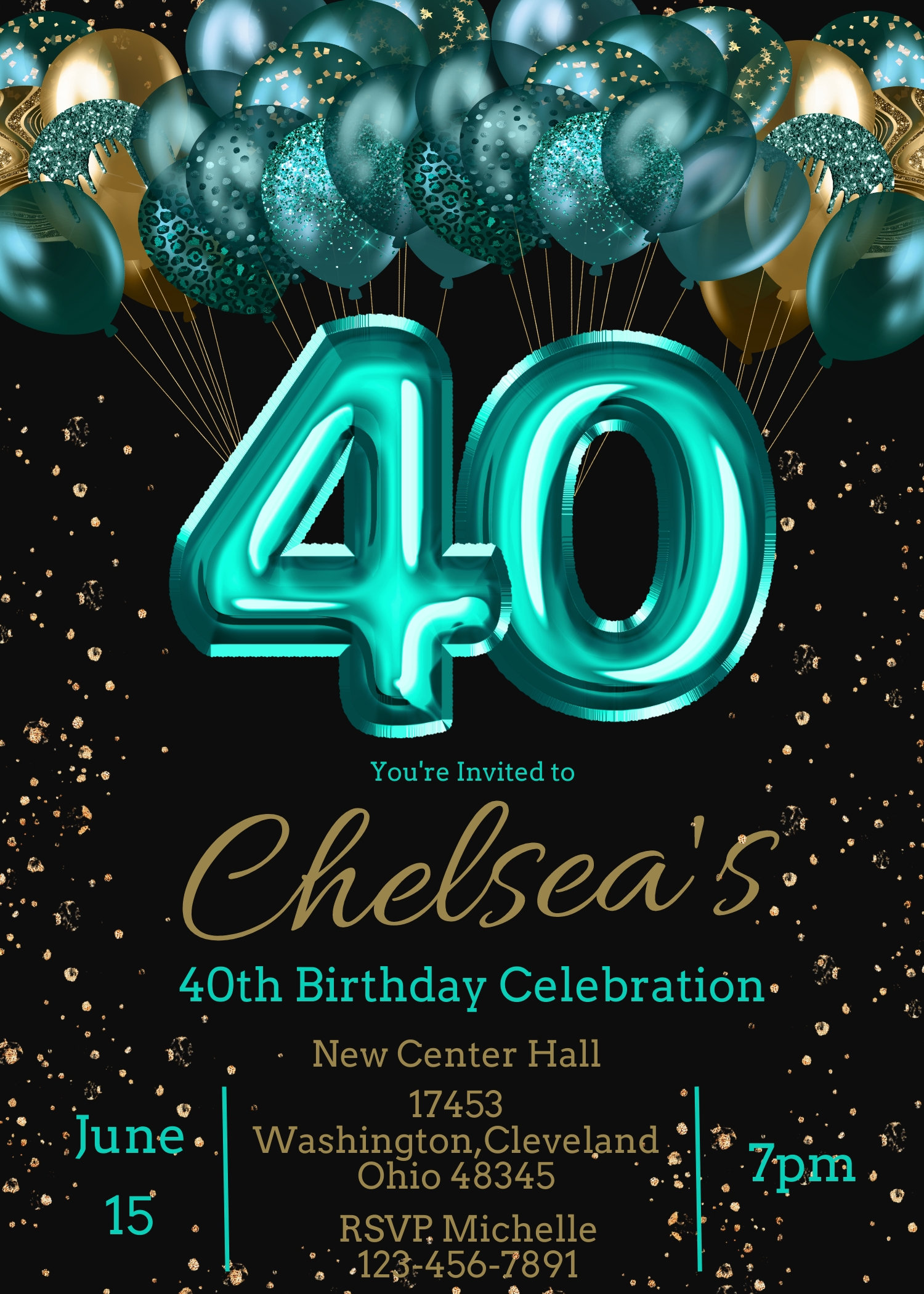 Inviti per il 40 compleanno, Festa di compleanno maschile, Saluti a 40 anni  di invito, PERSONALIZZATO, File digitale, M14 -  Italia
