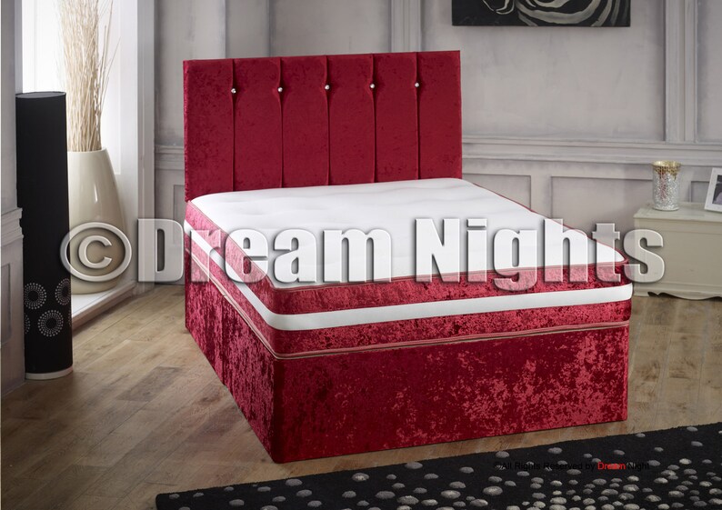 Fabulous Divan Crushed Velvet Bed Etsy UK