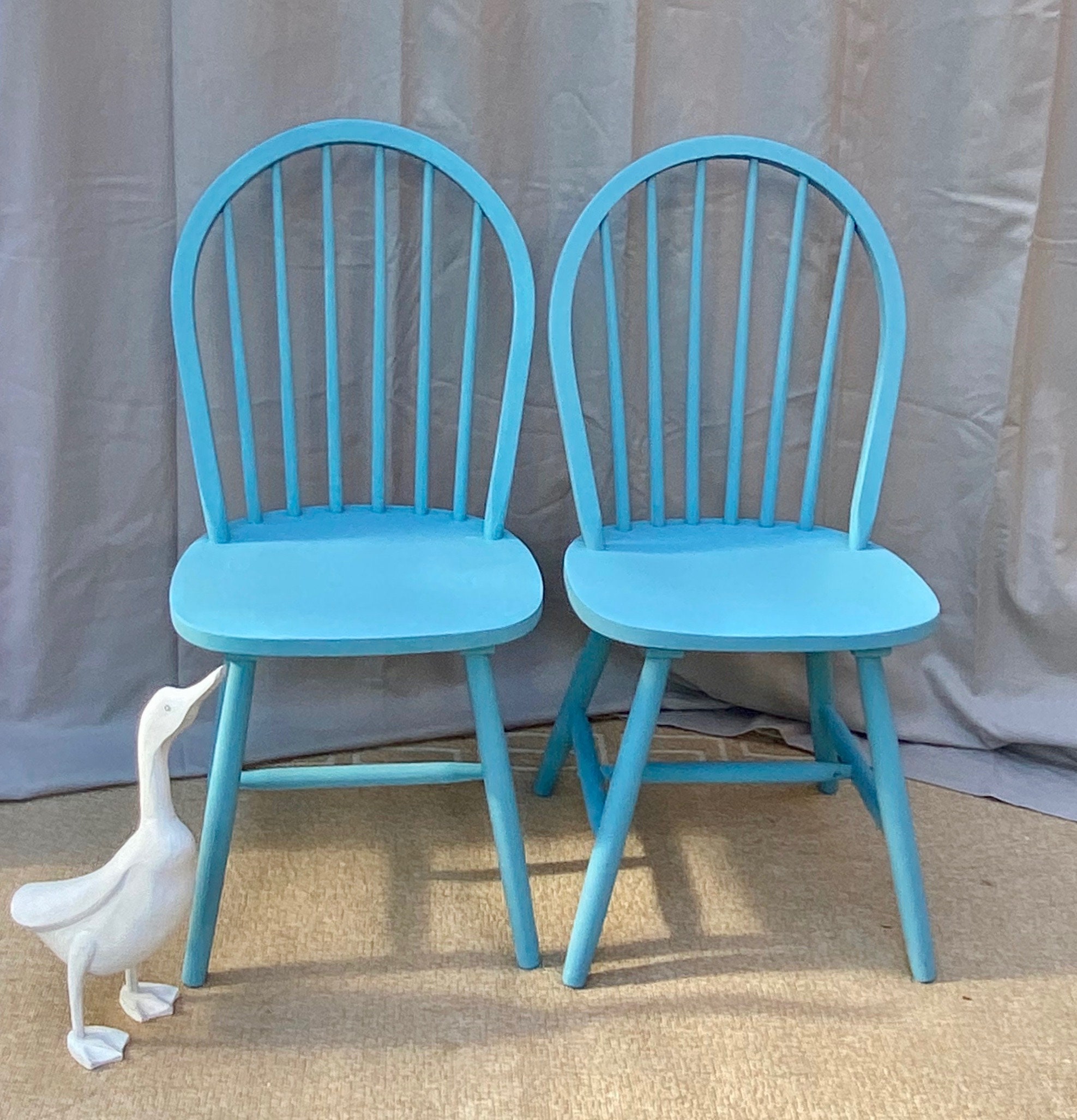 Paintpotvintagehome Blue Chair Rustic, Vintage, Dining