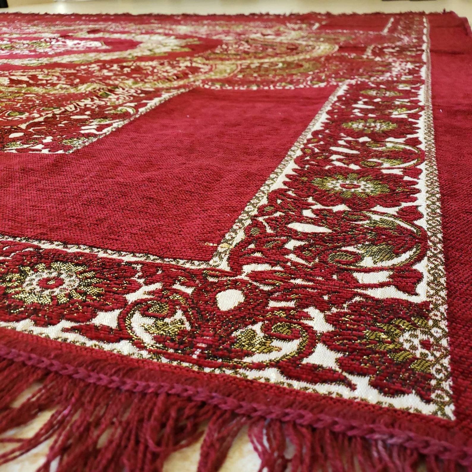 Kashmiri Area Rug Durable Cotton Floor Covering Dining Etsy