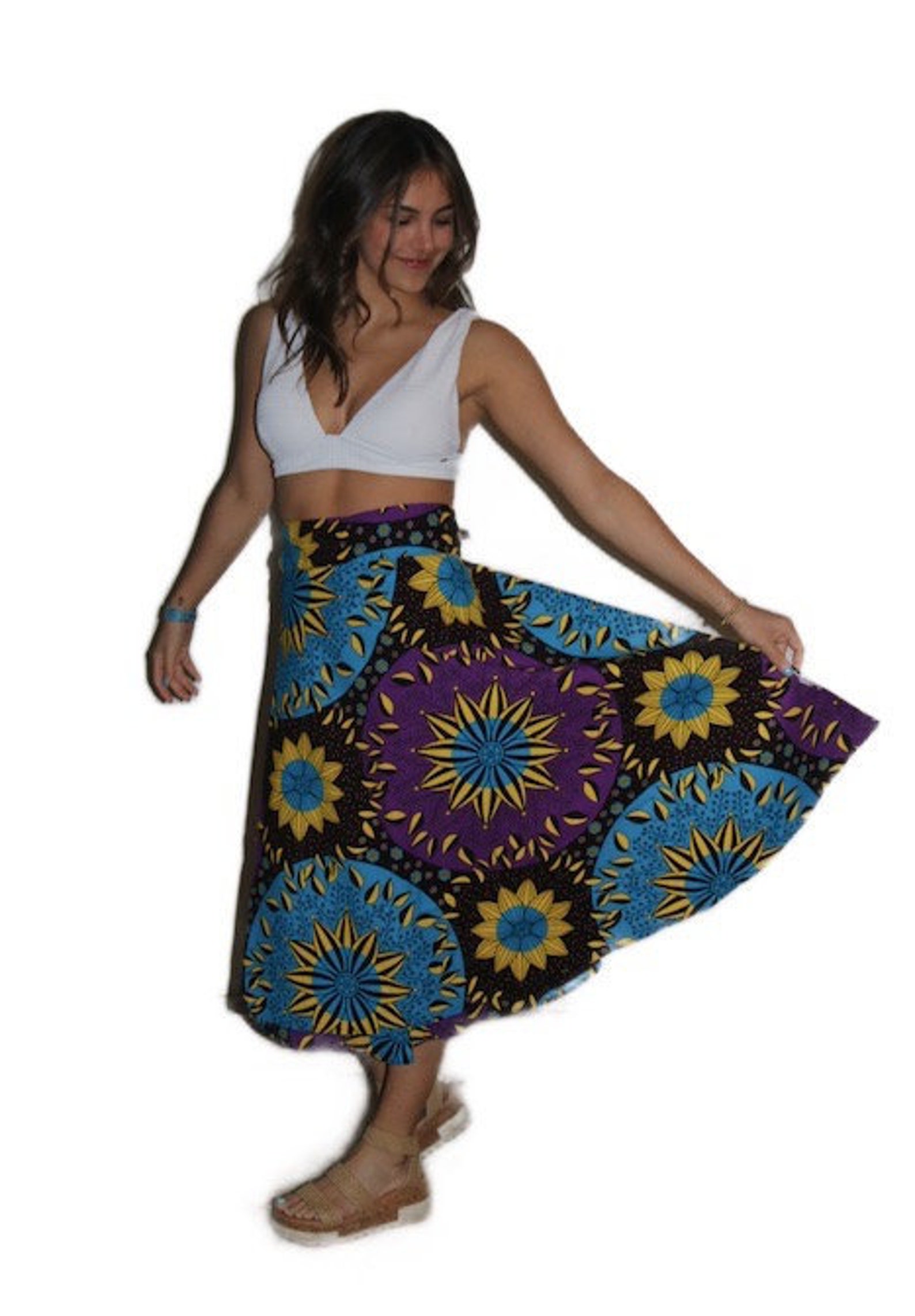 Kitenge African Print Fabric Wrap Skirt Etsy