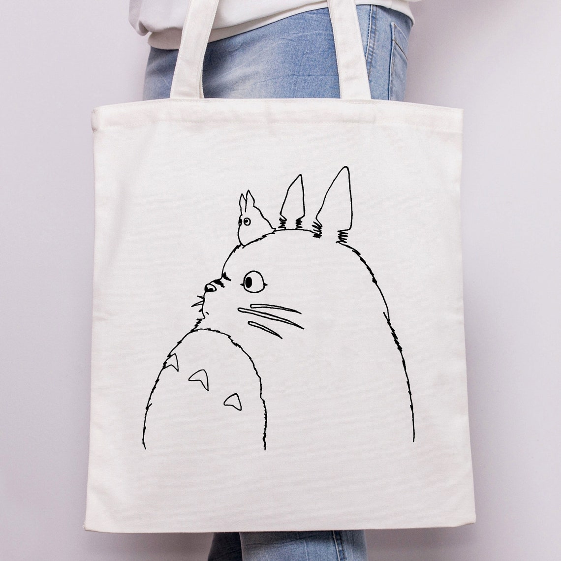 Totoro Tote Bag Studio Ghibli Tote Bag My Neighbor Totoro Etsy