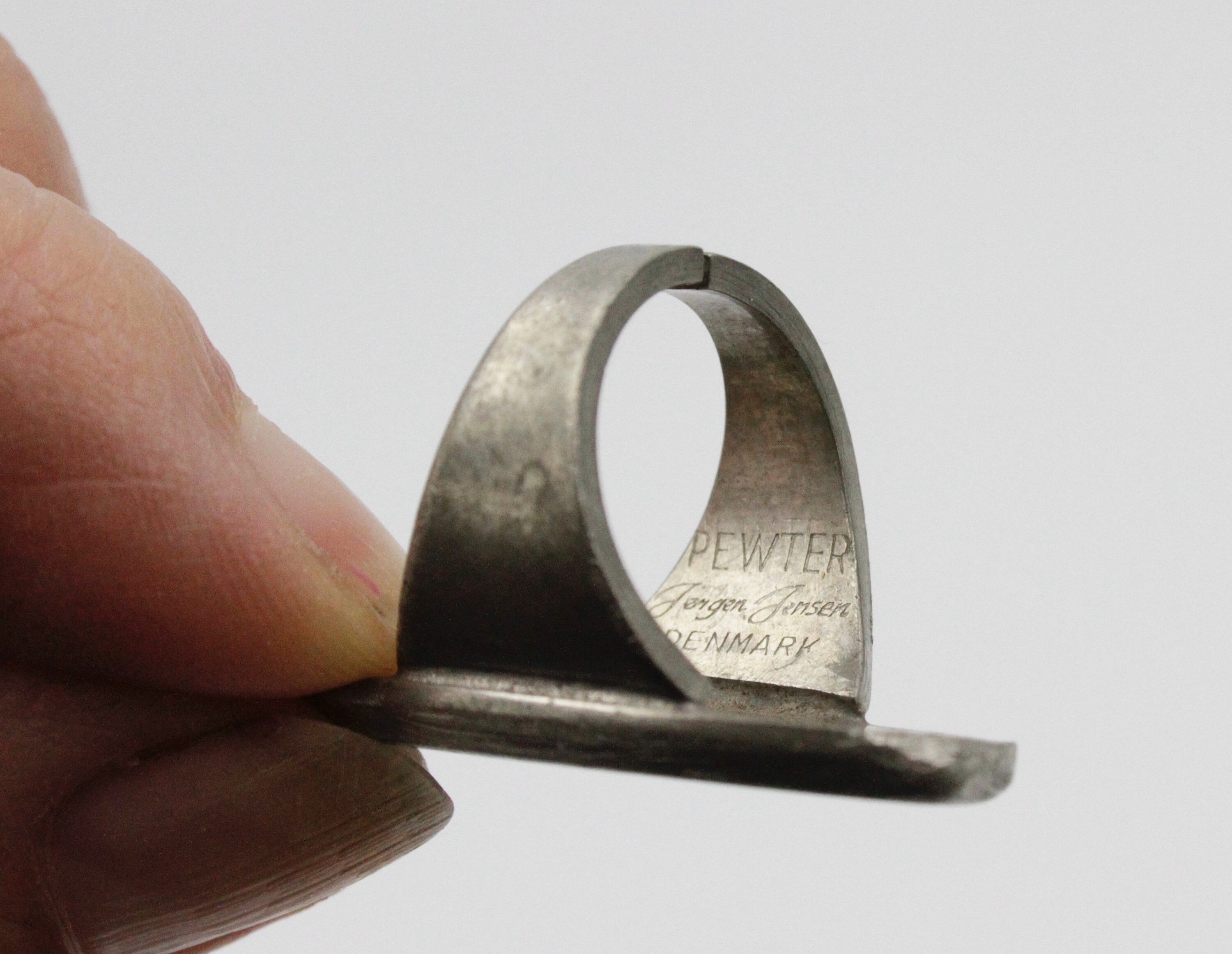 Jorgen Jensen Pewter Ring 1960s - Etsy