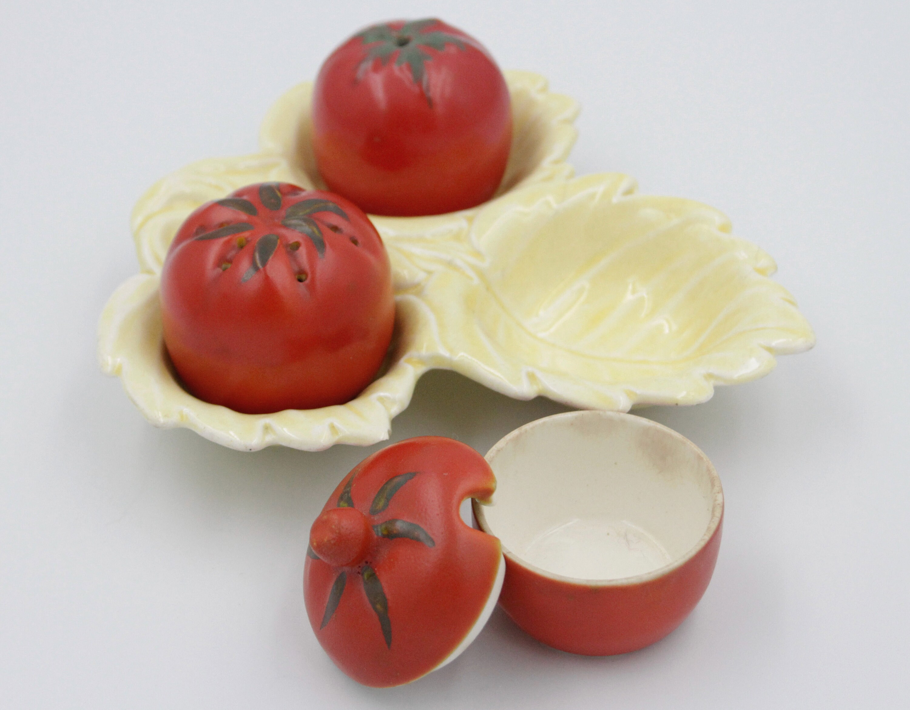 Crown Devon fieldings Tomato Cruet Set 1930s Etsy UK