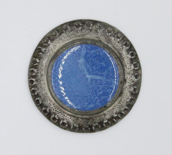Large Ruskin style pewter brooch