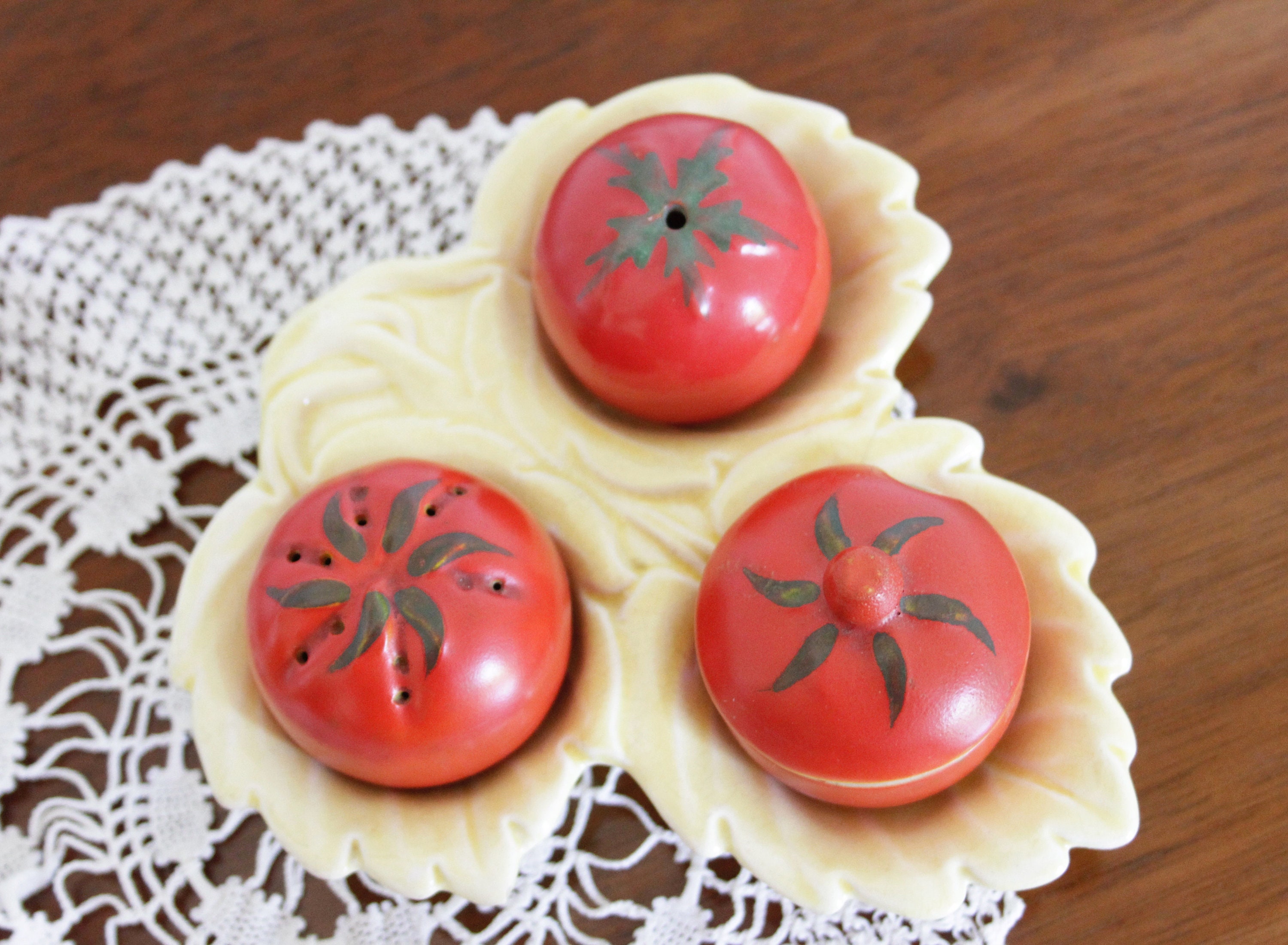 Crown Devon fieldings Tomato Cruet Set 1930s Etsy UK