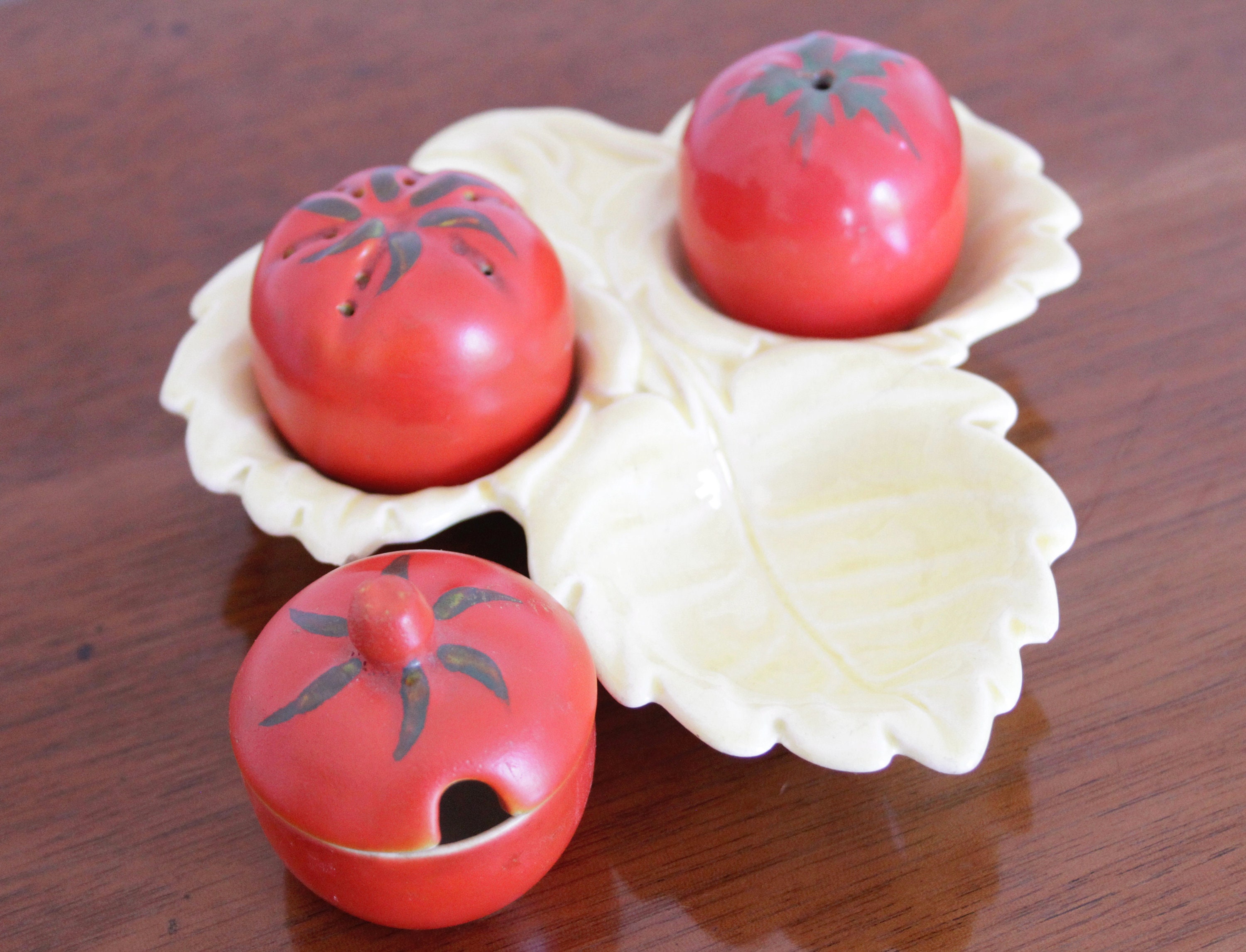 Crown Devon fieldings Tomato Cruet Set 1930s Etsy UK