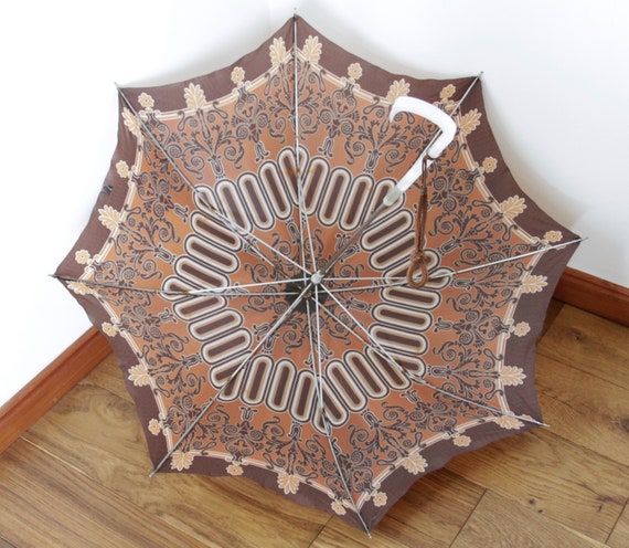 Kitsch brown and orange Nimbus umbrella from the … - image 2