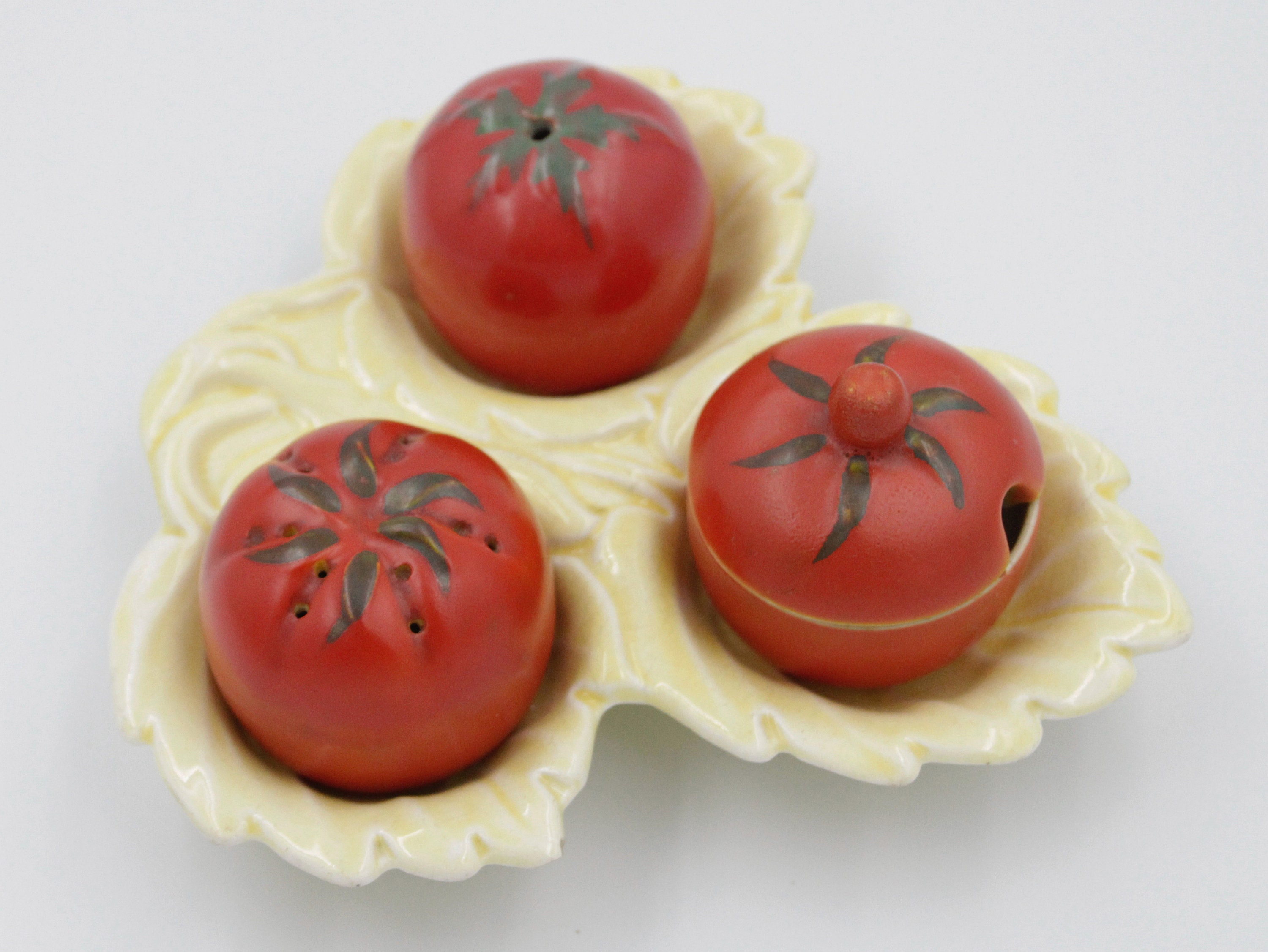 Crown Devon fieldings Tomato Cruet Set 1930s Etsy UK