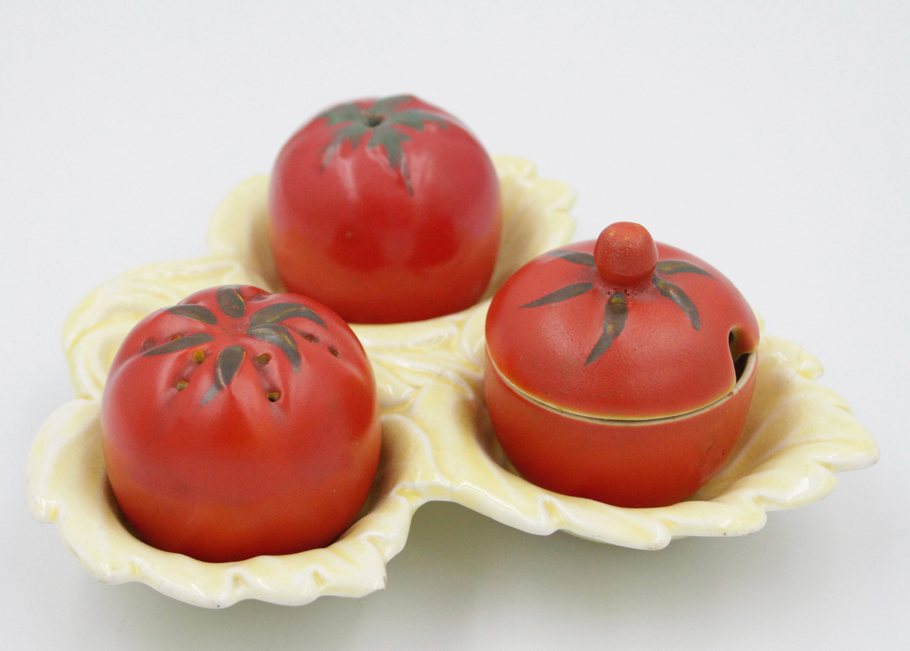 Crown Devon fieldings Tomato Cruet Set 1930s Etsy UK
