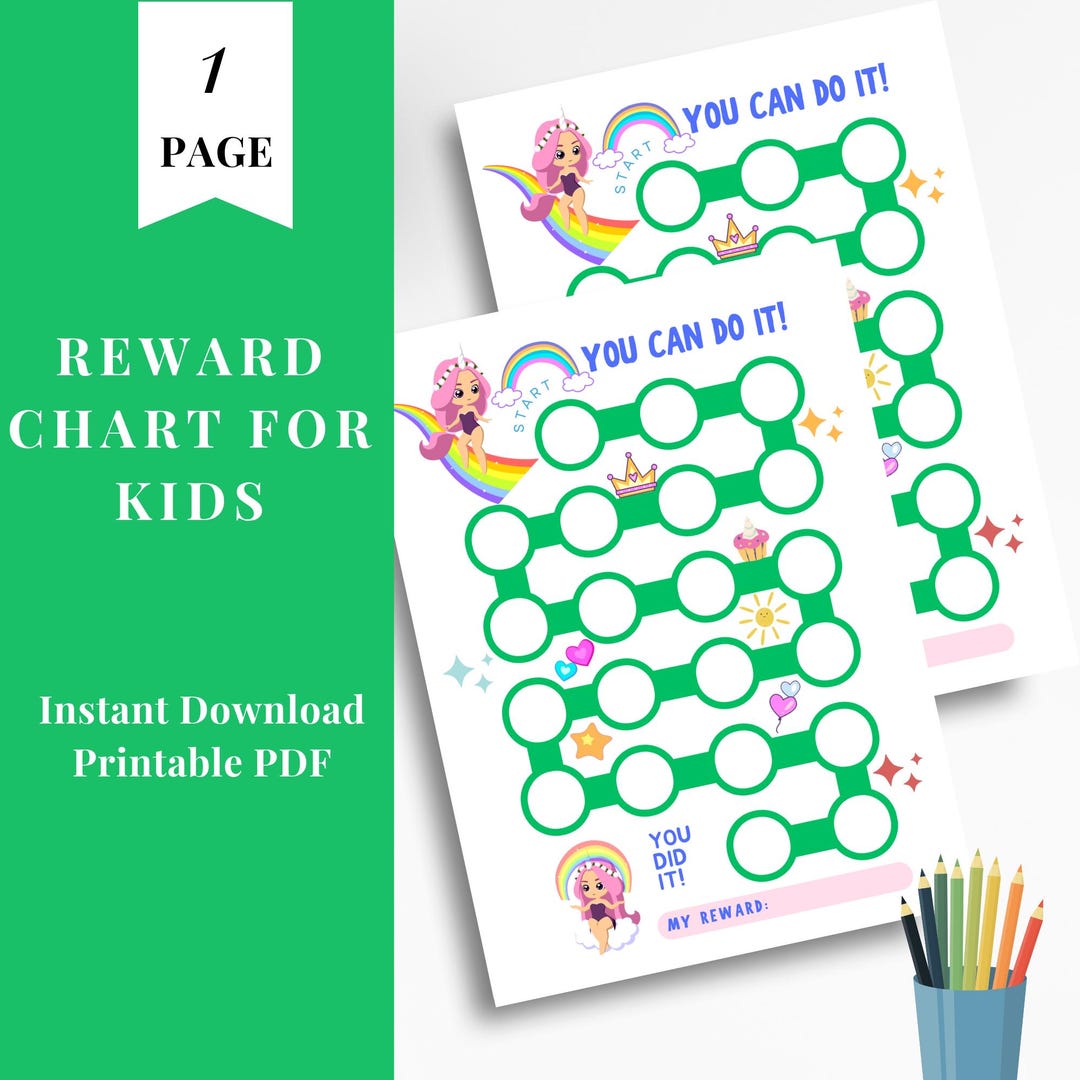 Editable Reward Chart for Kids Printable PDF, Custom Behavior Tracker ...