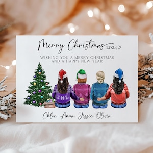 Tarjeta de Navidad personalizada para tu mejor amigo/a, tarjeta navideña imprimible con descarga digital, tarjeta de Navidad para amigos/as, tarjeta navideña personalizada para imprimir en casa