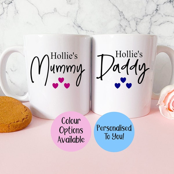 Mummy and Daddy Mugs Etsy UK