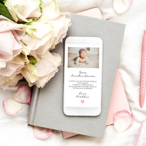 Will You Be My Godmother Proposal Phone Card,Editable Godmother Card,Godparent Proposal, Digital Download,Baptism Proposal Card image 5