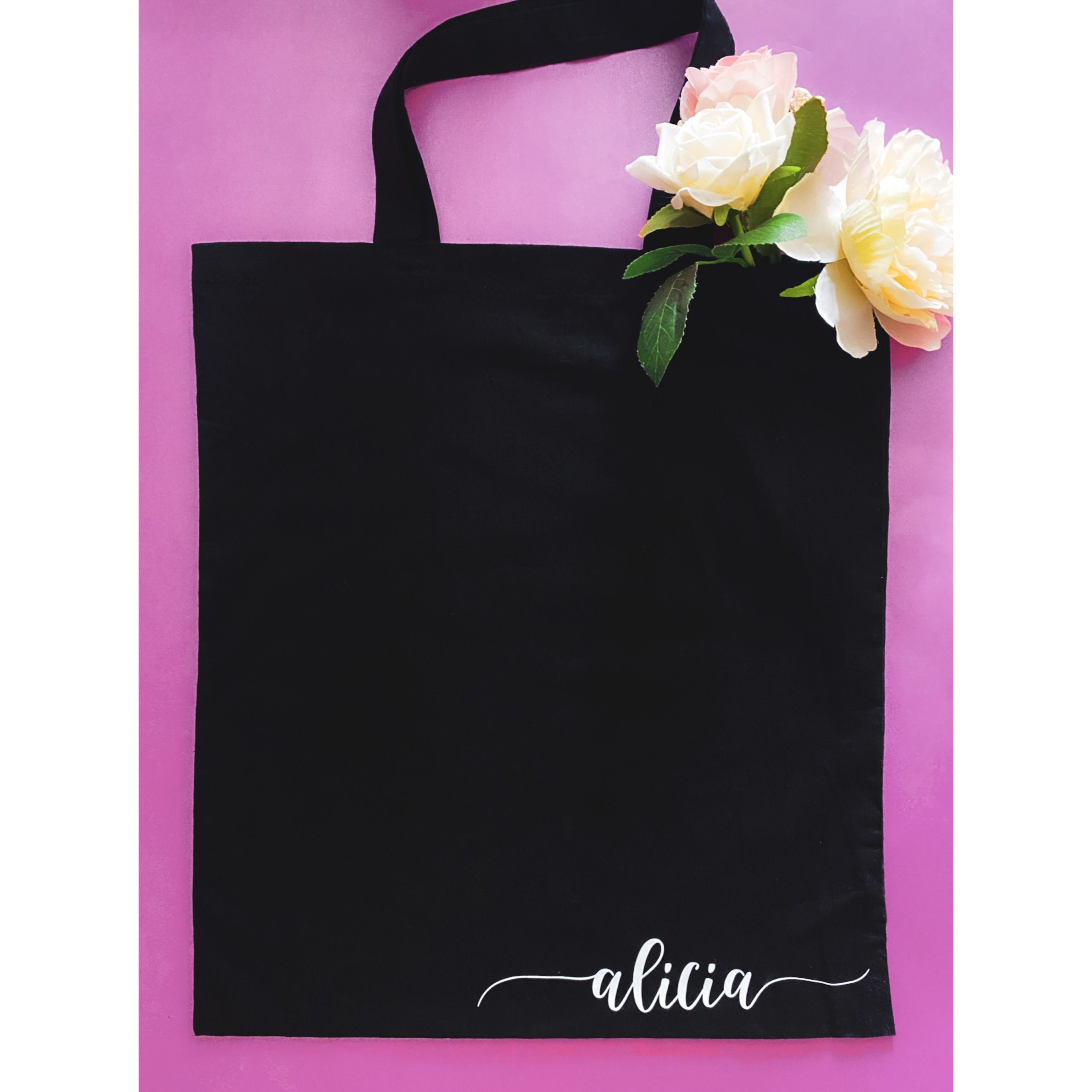 Reusable Name Tote Bag Personalised Custom Tote Bag Etsy