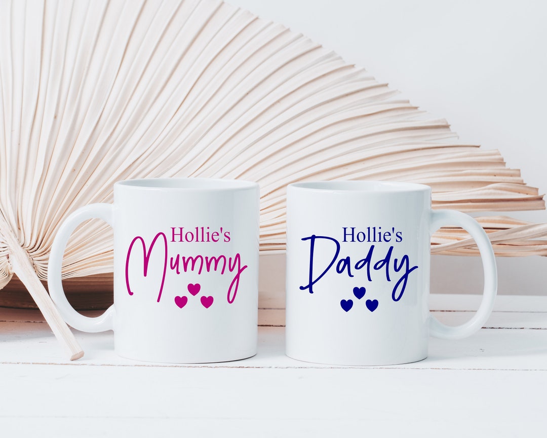 Mummy and Daddy Mug Set New Mum and Dad Mugs Mummy Mug Etsy UK