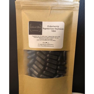 Organic Elderberry Vegetarian Capsules- 100ct