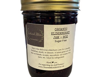 SUGAR FREE- Organic Elderberry Jam