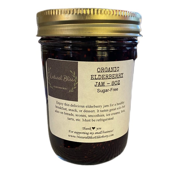 SUGAR FREE- Organic Elderberry Jam