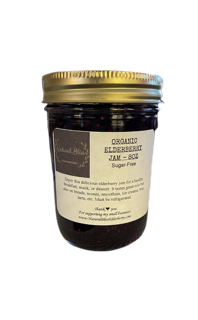 SUGAR FREE Organic Elderberry Jam Etsy
