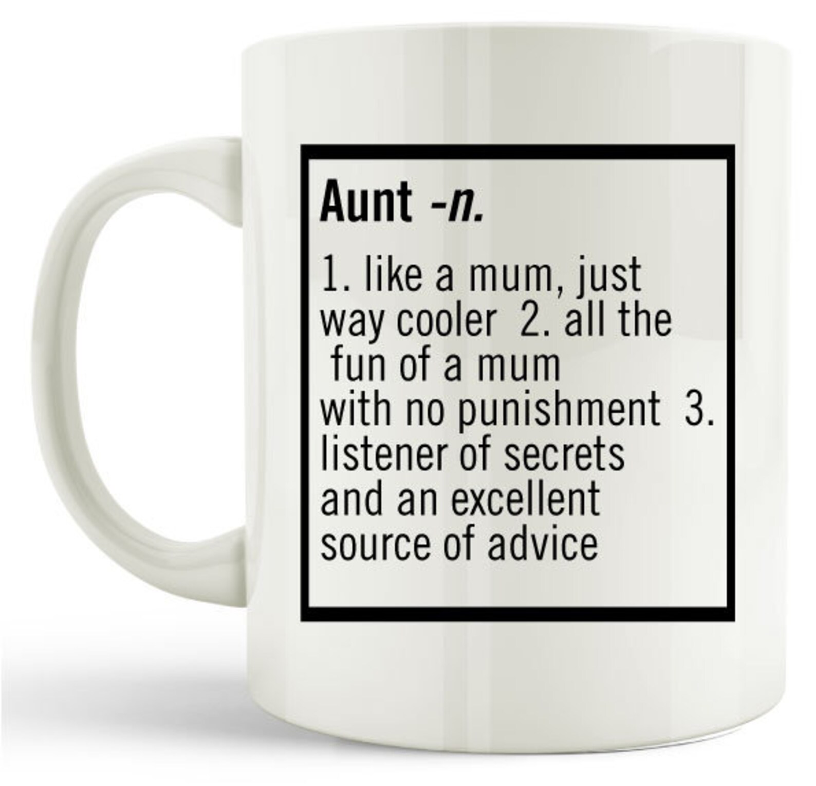 Aunt Auntie Aunty Definition Gift Mug Aunt Gift Coffee Tea Etsy UK