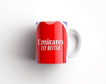 Personalised 2024/25 Arsenal Home Shirt Mug - Any Name and Number