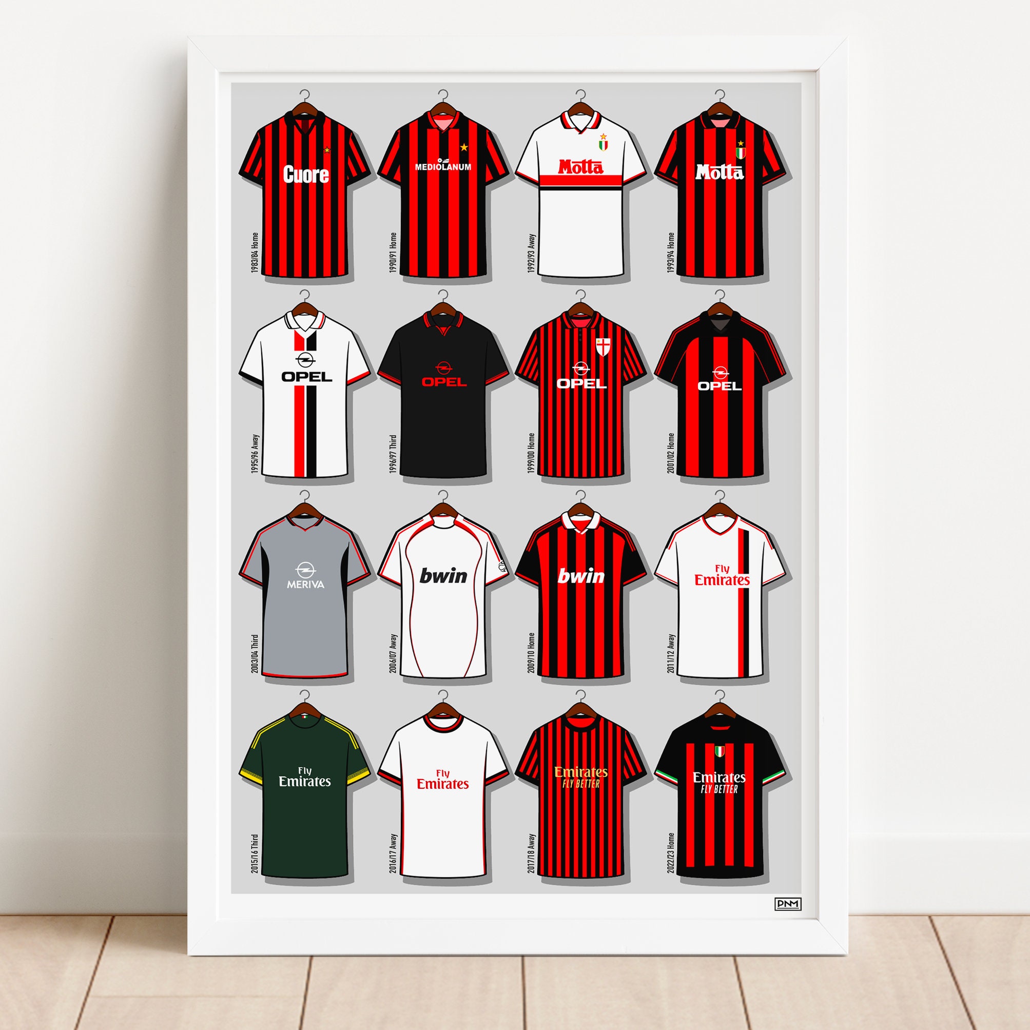 Stampa maglie AC Milan Etsy Italia