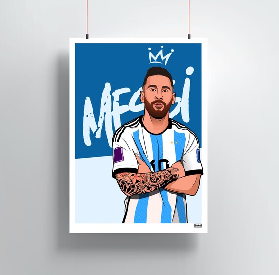 Affiche Murale de Football Star Messi Ronaldo, Décoration Artistique, Peinture Sans Cadre, Décor de Salle, Maison, Club de Football, GérCollection, Cadeaux  15
