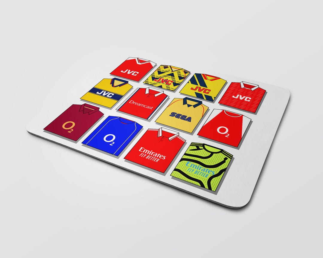 Arsenal Shirts Mouse Mat - Etsy