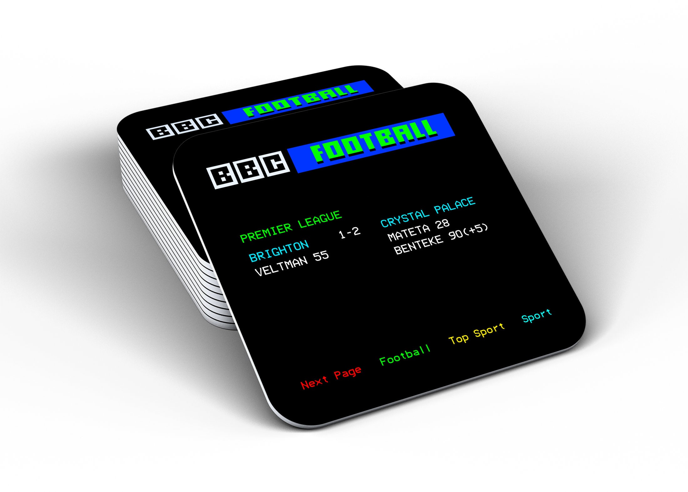 Personalised Retro Ceefax Coaster Set