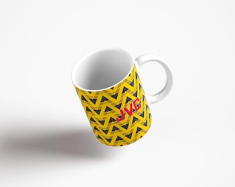 Gepersonaliseerde retro arsenaalmok: elke naam en elk nummer mogelijk