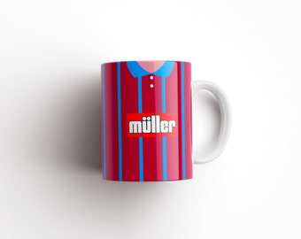 Tazza personalizzata retrò Aston Villa - Qualsiasi nome e numero
