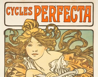Cycles Perfecta By Mucha DIY Diamond Painting Kit, Full Square and Round Drill, Diamond Mosaic, Paint With Diamonds, Diamond Art Kit