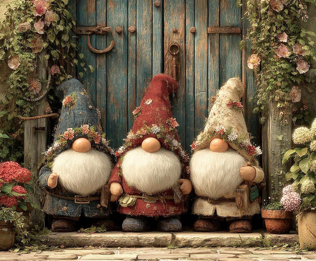 Three Gnomes DIY Diamond Painting Kit, Full Square and Round Drill ...