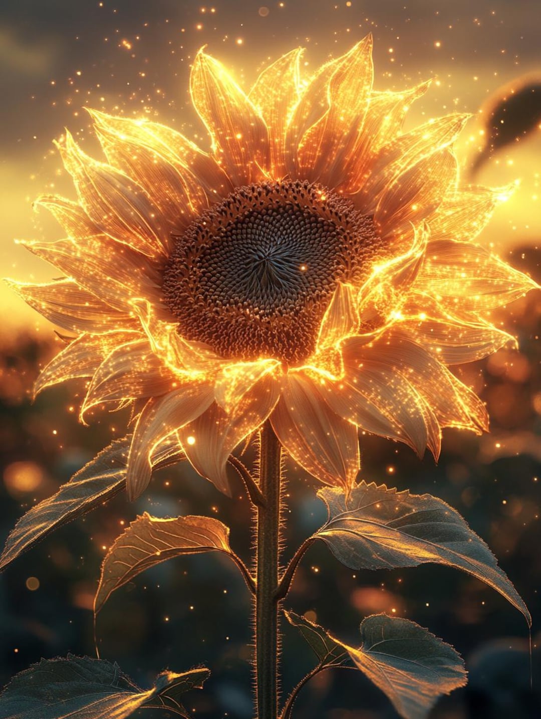 Sunflower DIY Diamond Painting Kit, Full Square and Round Drill ...