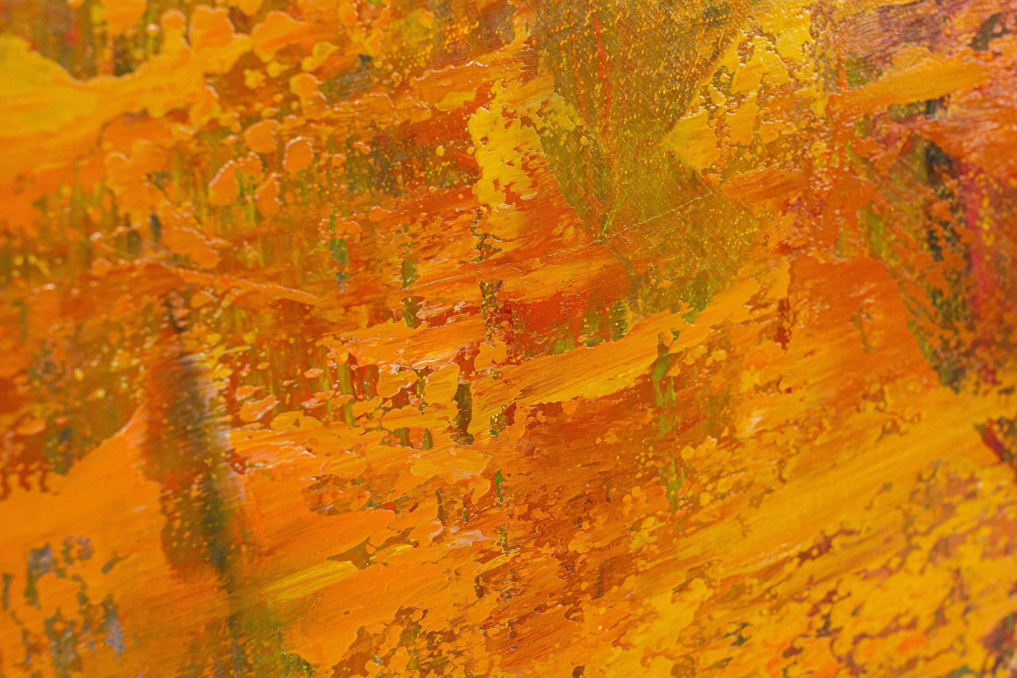 18 x 24 Bronze & Brown Original Abstract Painting, Contemporary Art on