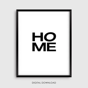 Home - Home Sign - This is Home - Welcome Home Printable - Housewarming Gift - Home Decor - Living Room Wall Print - Minimalist Digital