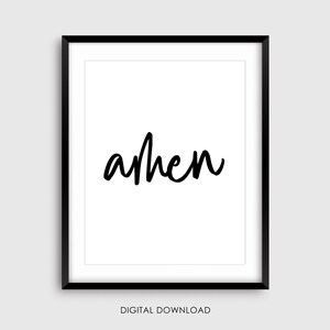 Amen - Digital Download - Scripture Printable - Wall Print - Instant Download - Christian / Religious Printable - Modern and Minimalist