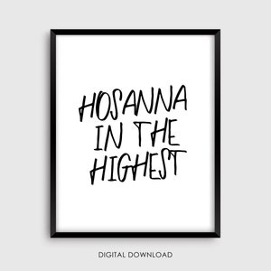 Hosanna in the Highest Lyrics - Israel & New Breed - Church Office - Christian/Worship Lyrics - Modern/ Minimalist Christian Wall Decor