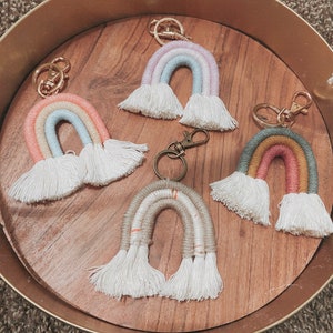 Small rainbow keychains | boho minimalist decor | wall hanger | bag decor