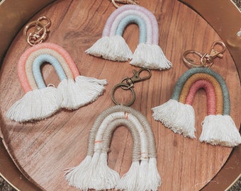 Small rainbow keychains | boho minimalist decor | wall hanger | bag decor