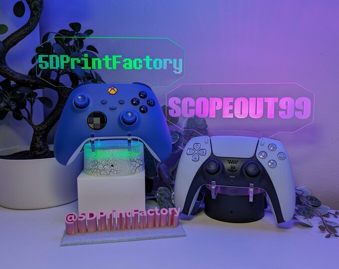Personalized Controller Stand, Gamertag Light Sign, Custom Gamer Tag
