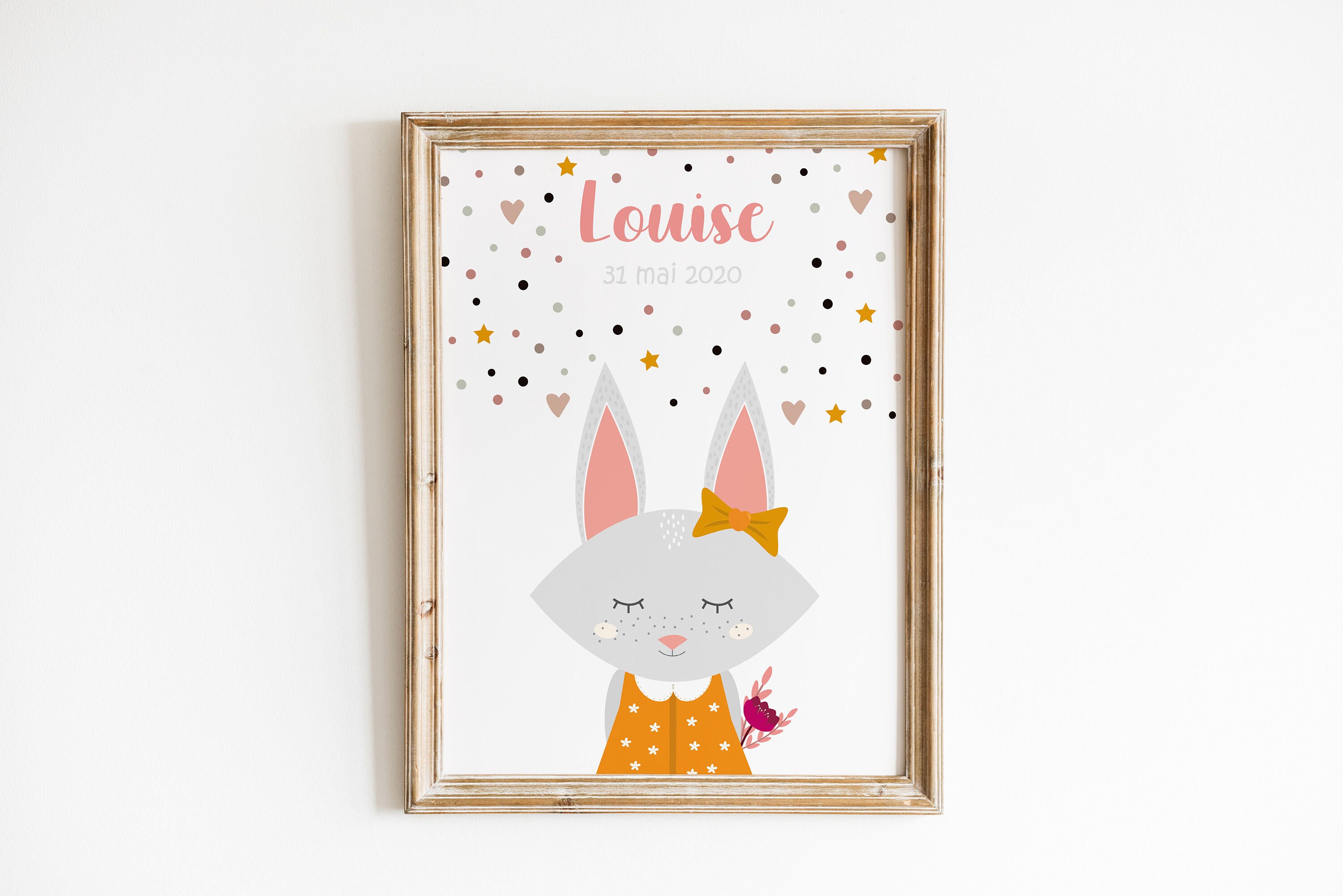 Affiche Décorative - Petite Lapine | Décoration Murale Papeterie Impression Personnalisation